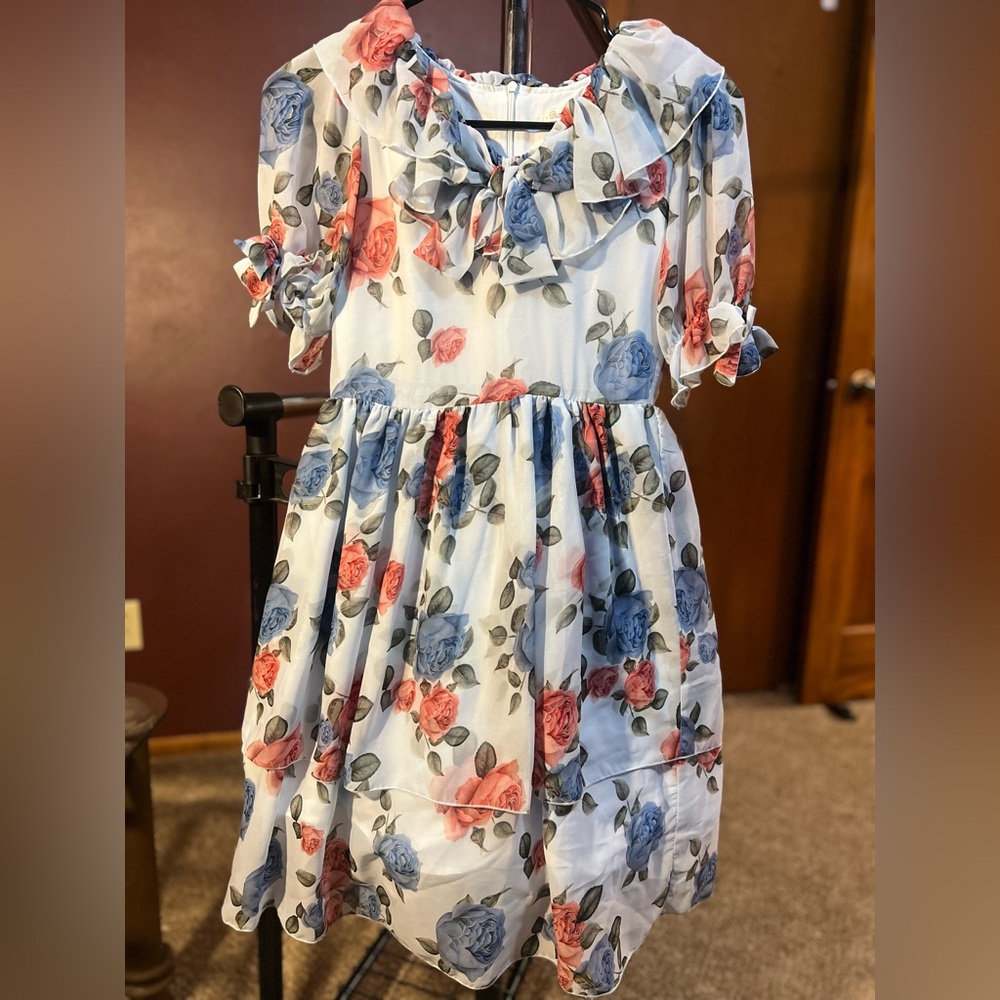 GIRLS SIZE 12 PATACHOU FLORAL DRESS